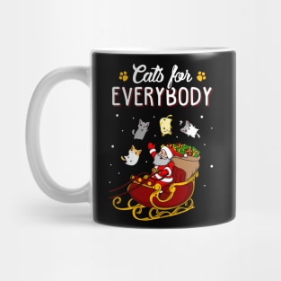 Cats For Everybody. Cat Lover Ugly Christmas Sweater. Mug